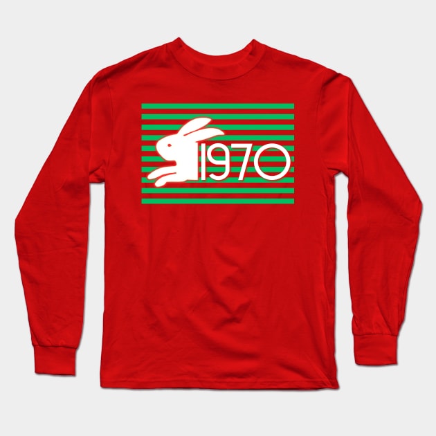 1970 SOUTH SYDNEY RABBITOHS - Sattler's Bunnies Long Sleeve T-Shirt by Simontology